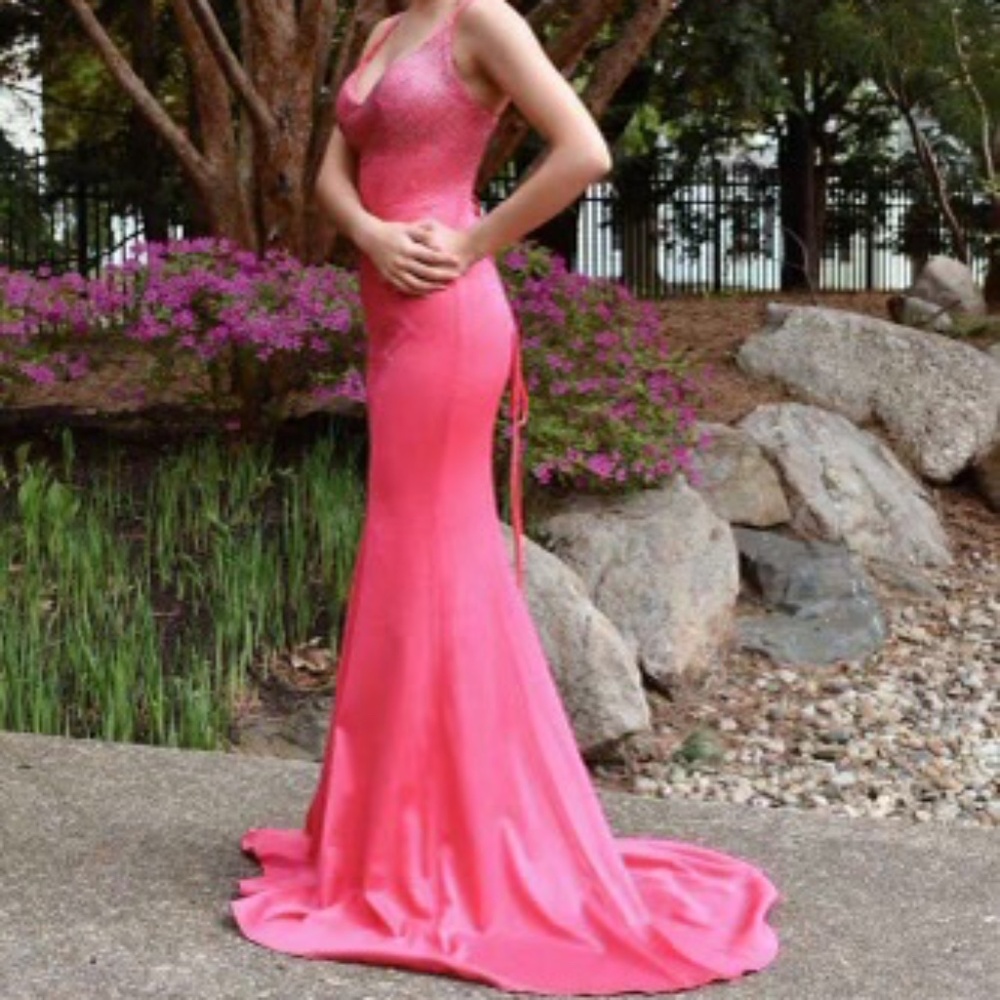 Sparkly Pink Cecilia Prom Dress